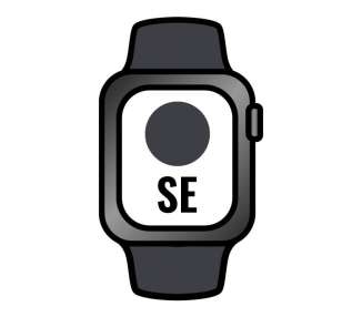 Apple watch se/ gps/ 40 mm/ caja de aluminio en gris espacial/ correa deportiva negro medianoche