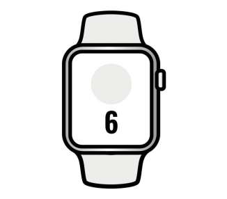 Apple watch series 6/ gps/ cellular/ 40mm/ caja de aluminio en plata/ correa deportiva blanca