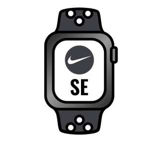 Apple watch se/ nike/ gps/ 40 mm/ caja de aluminio en gris espacial/ correa deportiva nike antracita negro