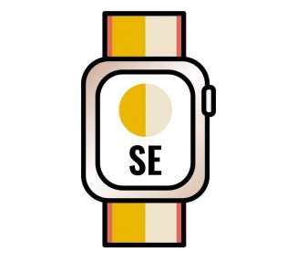 Apple watch se/ gps/ cellular/ 40 mm/ caja de aluminio en oro/ correa loop deportiva maiz blanco