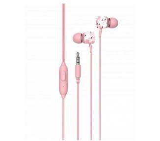 Auriculares intrauditivos spc hype/ con micrófono/ jack 3.5/ rosas