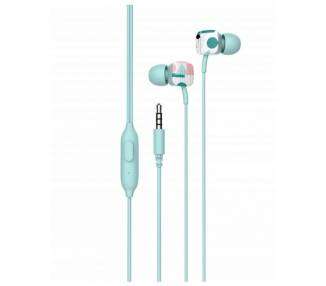 Auriculares intrauditivos spc hype/ con micrófono/ jack 3.5/ verdes