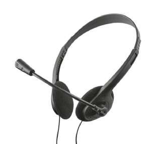 Auriculares trust hs-100 chat headset 24423/ con micrófono/ jack 3.5/ negros
