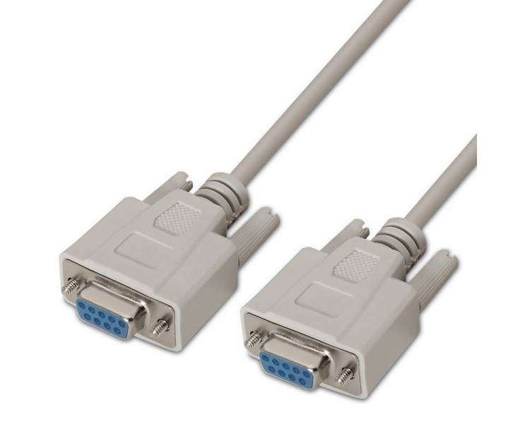 Cable serie rs232 aisens a112-0066/ db9 hembra - db9 hembra/ 1.8m/ beige