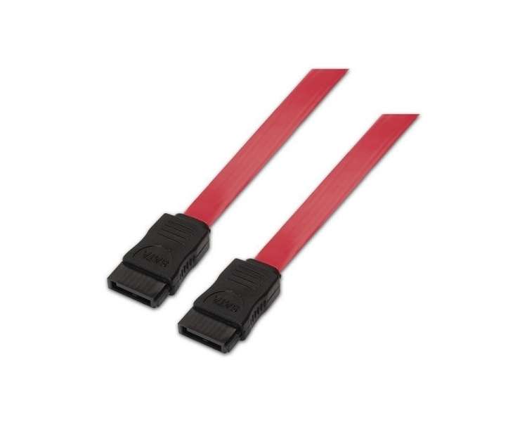 Cable sata aisens a130-0153/ sata macho - sata macho/ 0.5m/ rojo