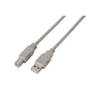 Cable usb 2.0 impresora aisens a101-0003/ usb macho - usb macho/ 3m/ beige