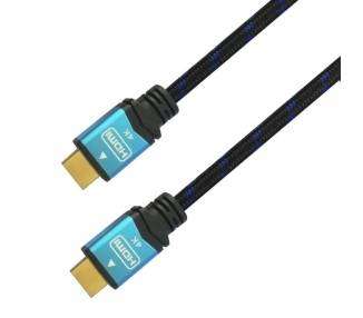 Cable hdmi 2.0 4k aisens a120-0355/ hdmi macho - hdmi macho/ 0.5m/ negro/ azul