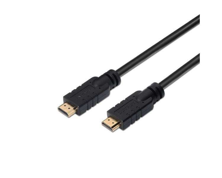 Cable hdmi aisens a120-0376 - premium alta velocidad - 4k 60hz - con repetidor - conectores tipo a macho-macho - 30m - negro