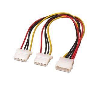 Cable duplicador de alimentación aisens a131-0164/ 2x molex 4 pin macho - 4 pin hembra/ 20cm