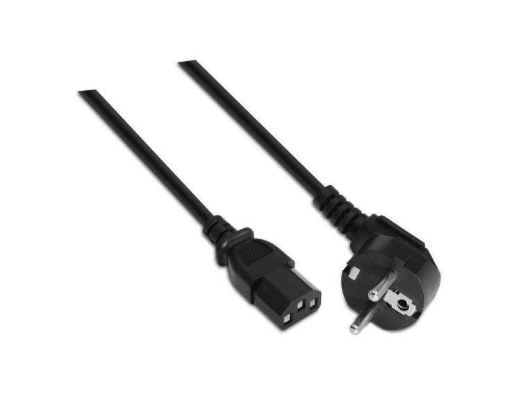 Cable alimentación aisens a132-0168/ schuko macho - c13 hembra/ 3m/ negro