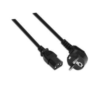 Cable alimentación aisens a132-0169/ schuko macho - c13 hembra/ 5m/ negro