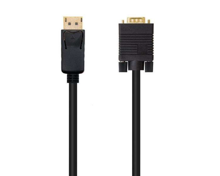 Cable conversor nanocable 10.15.4401/ displayport macho - vga macho/ 1m/ negro