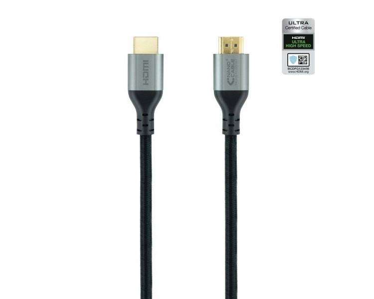 Cable hdmi 2.1 8k nanocable 10.15.8102/ hdmi macho - hdmi macho/ 2m/ certificado/ negro