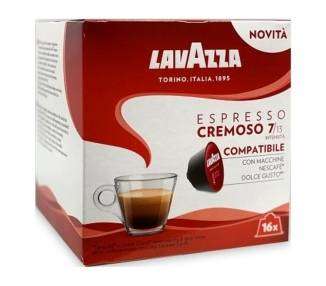 Cápsula lavazza espresso cremoso para cafeteras dolce gusto/ caja de 16