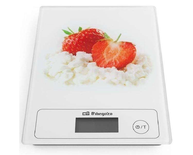 Báscula de cocina electrónica orbegozo pc 1018/ hasta 5kg/ blanca