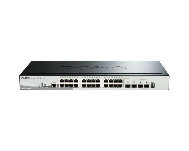Switch d-link smart dgs-1510-28p 24 puertos/ rj-45 10/100/1000 poe/ sfp
