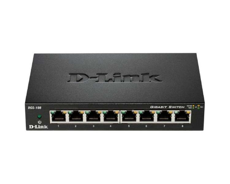 Switch d-link dgs-108 8 puertos/ rj-45 10/100/1000