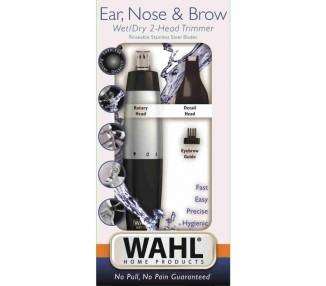 Recortadora wahl ear nose blow wet and dry 2 trimmer 5560-1416/ con batería/ 6 accesorios