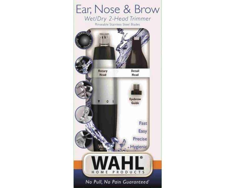 Recortadora wahl ear nose blow wet and dry 2 trimmer 5560-1416/ con batería/ 6 accesorios