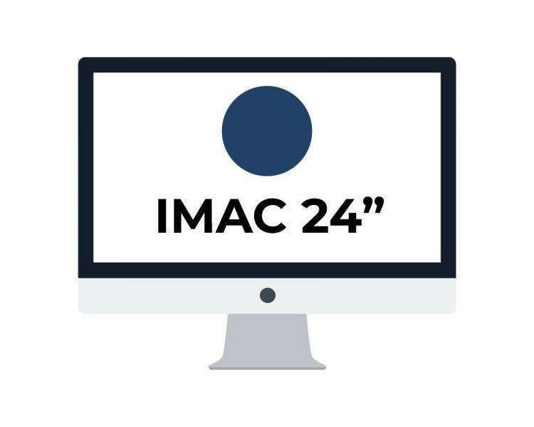 Apple imac 24' retina 4.5k/ chip m1 cpu 8 núcleos/ 8gb/ 256gb/ gpu 7 núcleos / azúl