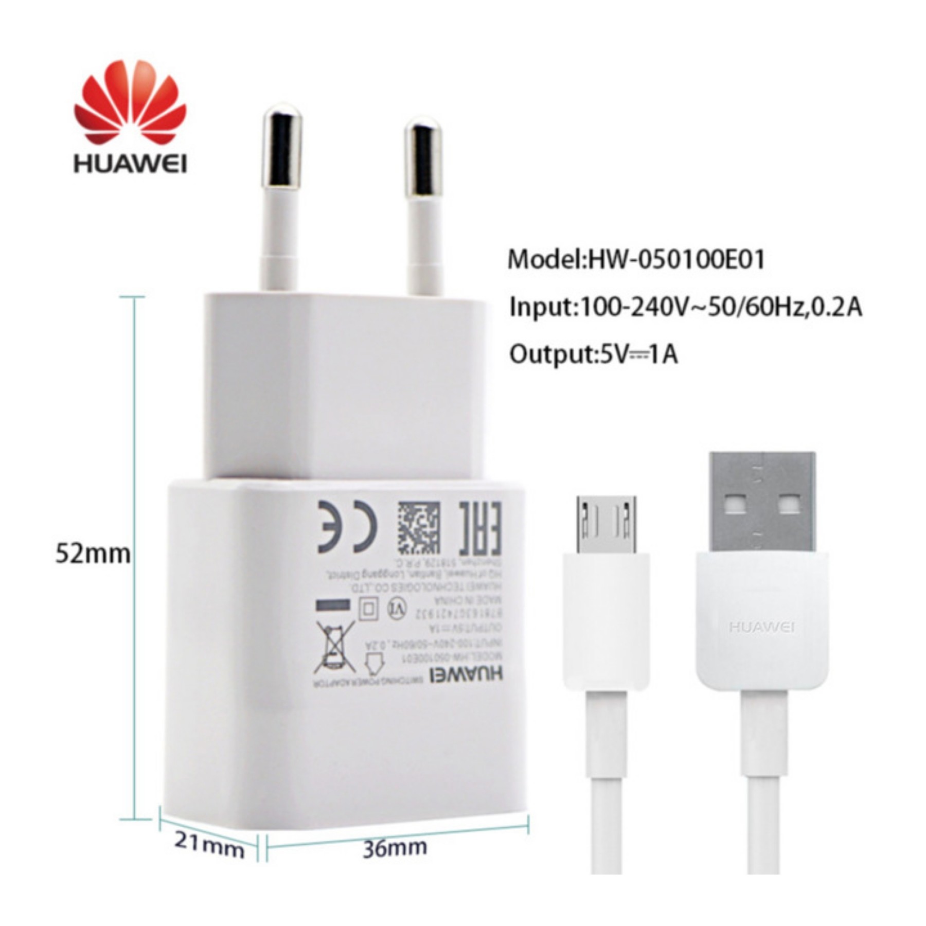 Cargador Original Huawei Hw-050100E01 Para P8 P9 G8 G7 Mate 8