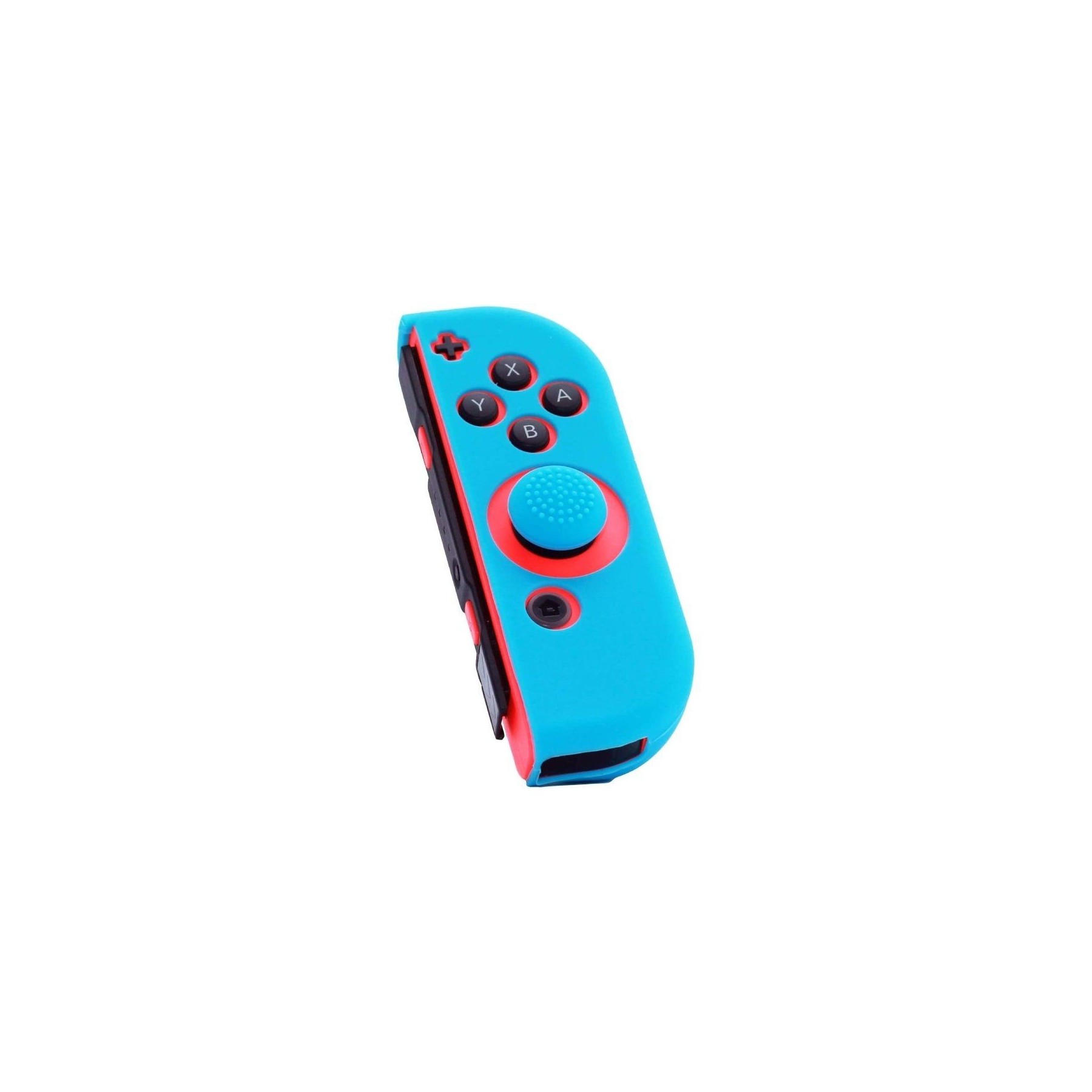 Funda protectora de silicona para joy-con derecho + grip para nintendo switch fr-tec/ azul