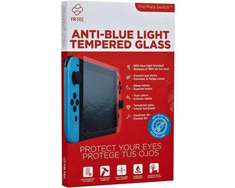 Protector de pantalla con filtro de luz azul fr-tec anti blue light para nintendo switch