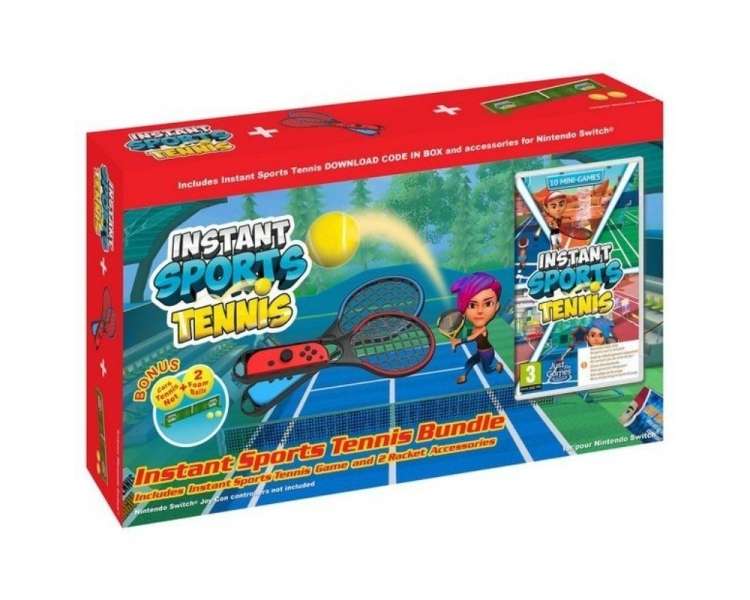 Juego para consola nintendo switch instant sports tennis/ incluye 2 raquetas de tenis