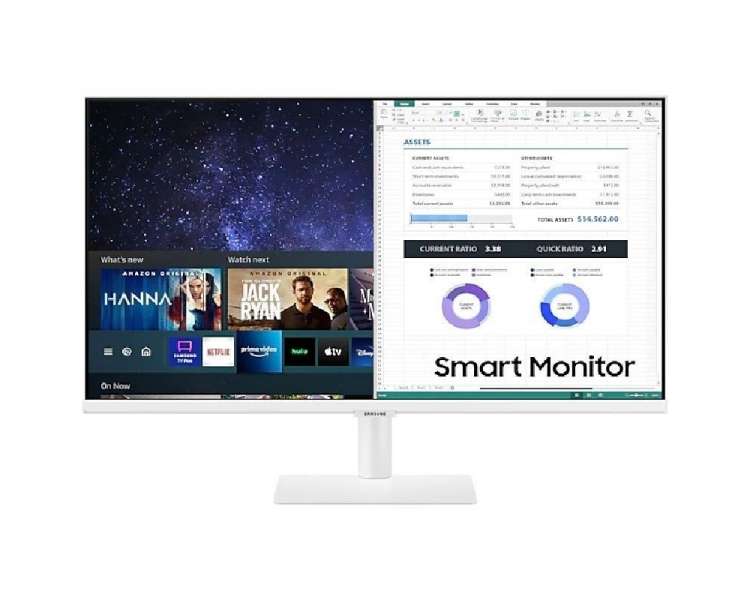Monitor inteligente samsung m5 ls27am501nu 27'/ full hd/ smart tv/ multimedia/ blanco