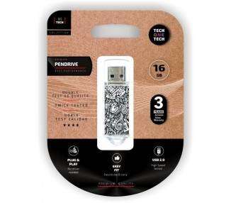 Memoria USB Pen Drive 16gb tech one tech art-deco usb 2.0