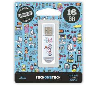 Memoria USB Pen Drive 16gb tech one tech be bike usb 2.0