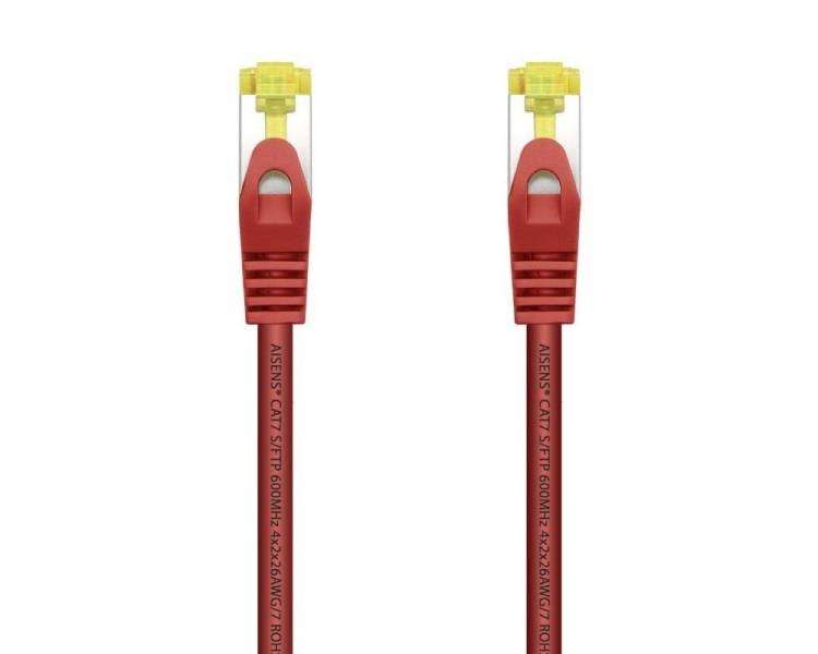 Cable de red rj45 sftp aisens a146-0470 cat.7/ 1m/ rojo