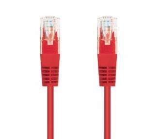 Cable de red rj45 utp nanocable 10.20.0400-l25-r cat.6/ 25cm/ rojo