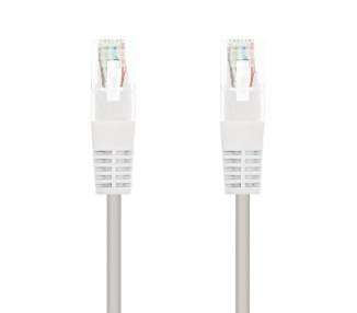 Cable de red rj45 utp nanocable 10.20.0400-w cat.6/ 50cm/ blanco