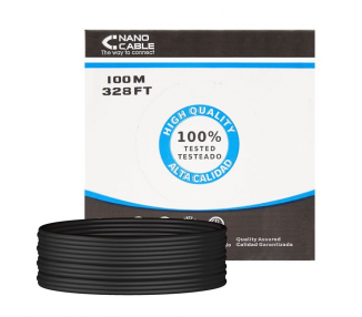 Bobina de cable rj45 utp nanocable 10.20.0502-ext-bk cat.6/ 100m/ negro