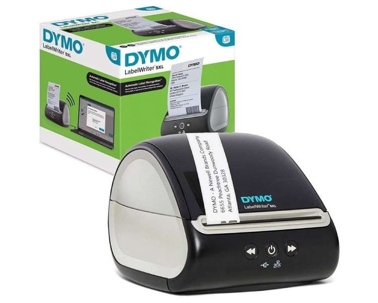 Impresora de etiquetas dymo labelwriter 5xl/ térmica/ usb/ negra