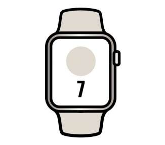 Apple watch series 7/ gps/ cellular/ 45 mm/ caja de acero/ correa deportiva blanco estrella