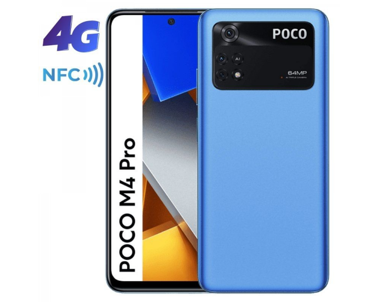 Smartphone xiaomi pocophone m4 pro 8gb/ 256gb/ 6.43'/ azul neón