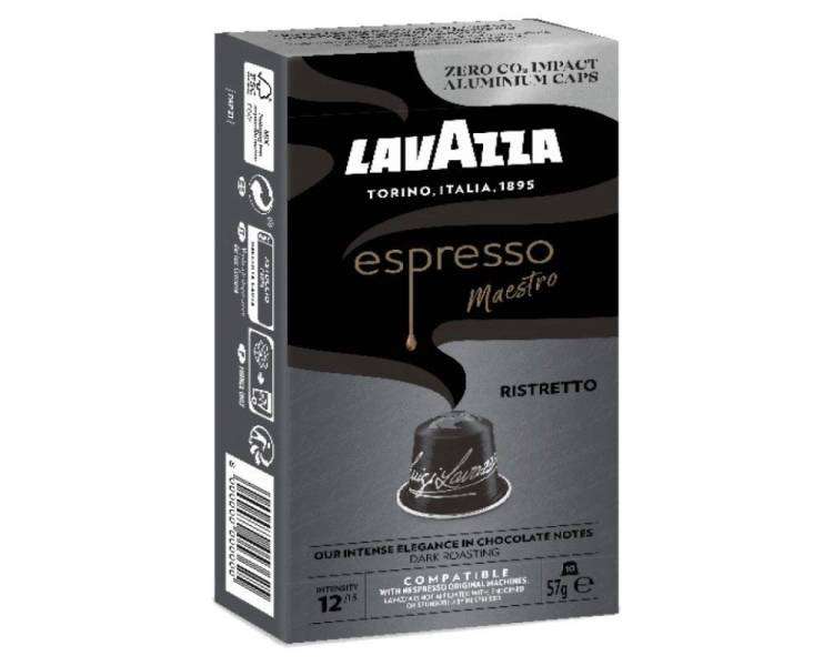Cápsula lavazza espresso maestro ristretto para cafeteras nespresso/ caja de 10