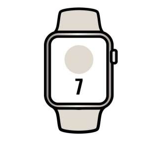 Apple watch series 7/ gps/ cellular/ 41 mm/ caja de aluminio en blanco estrella/ correa deportiva blanco estrella
