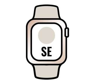 Apple watch se/ gps/ cellular/ 44 mm/ caja de aluminio en oro/ correa deportiva blanco estrella