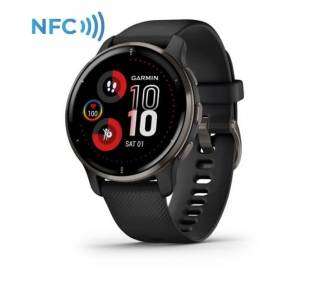 Smartwatch garmin venu 2 plus/ notificaciones/ frecuencia cardíaca/ gps/ negro pizarra