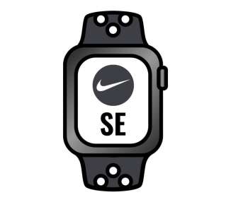 Apple watch se/ gps/ cellular/ 40mm/ caja de aluminio en gris espacial/ correa nike deportiva antracita y negra