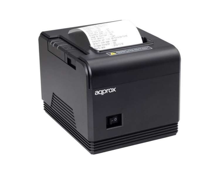 Impresora de tickets approx apppos80am/ térmica/ ancho papel 80mm/ usb-rs232/ negra