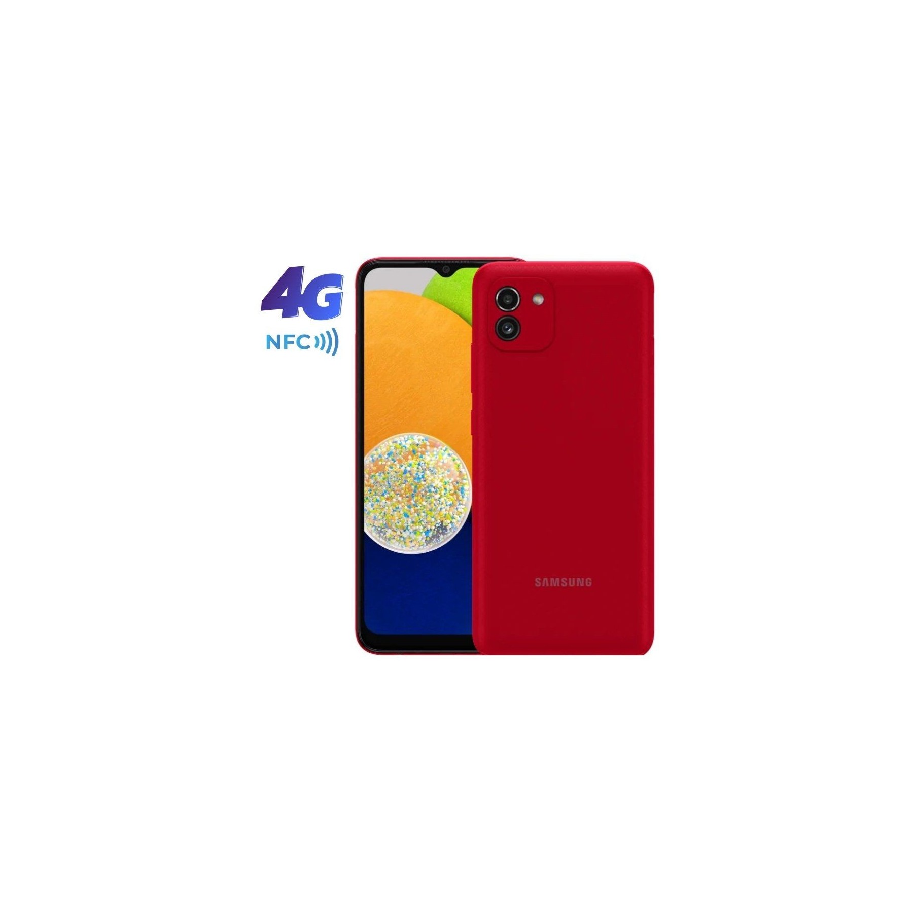 Smartphone samsung galaxy a03 4gb/ 64gb/ 6.5'/ rojo