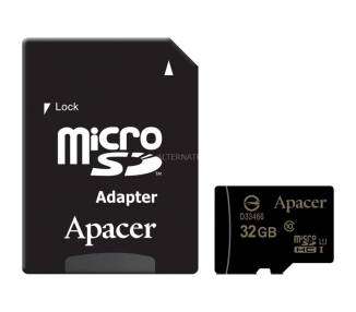 Tarjeta de memoria apacer 32gb microsd hc uhs 1 con adaptador/ clase 10/ 80mbs