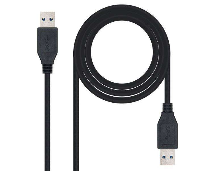 Cable usb 3.0 nanocable 10.01.1003-bk/ usb macho - usb macho/ 3m/ negro
