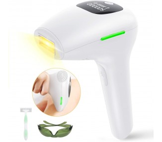 Depiladora Permanente Luz Laser IPL para Mujeres y Hombres, Cara, Piernas Axilas