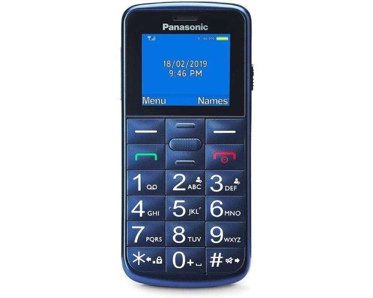 Teléfono móvil panasonic kx-tu110exc para personas mayores/ azul