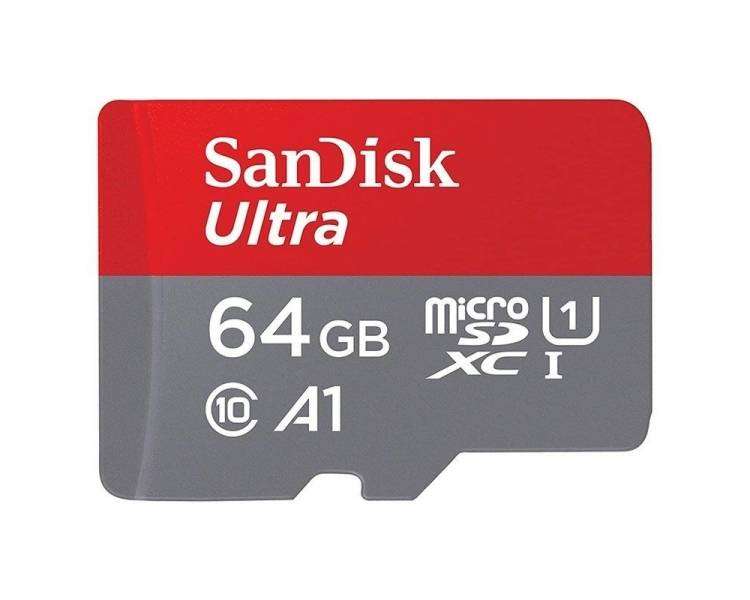 Tarjeta De Memoria Sandisk Ultra 64Gb Microsd Xc I/ Clase 10/120Mbs